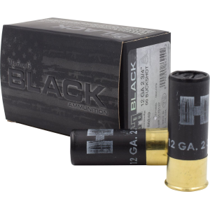 Hornady 86249 Black 12 Gauge 2.75 in 00 Buck Shot 10 Per Box/ 10 Case, Shotgun Shells