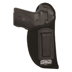 Uncle Mikes 89362 Inside The Pants IWB Size 36 Black Suede Like Belt Clip Fits Sm Frame 5rd , Revolver w/Hammer Spur Fits 2 in Barrel Left Hand, Holster
