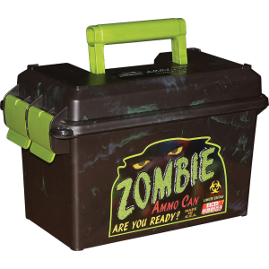 MTM Case-Gard AC50Z Ammo Can 50 Cal, Rifle Black w/Zombie Green Accents Polypropylene