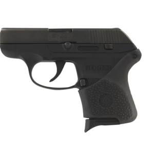 Hogue 18100 HandAll Hybrid Grip Sleeve made of Rubber with Textured Black Finish for Ruger LCP