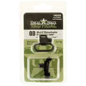 Uncle Mikes 14050 Super Swivel Quick Detach w/Fixed Picatinny Swivel Attachment Blued 1 in Loop Swivels