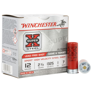 Winchester WE12GT7 Super X Xpert High Velocity 12Gauge 2.75 in 1oz 7Shot 25 Per Box/10 Case, Shotgun Shells