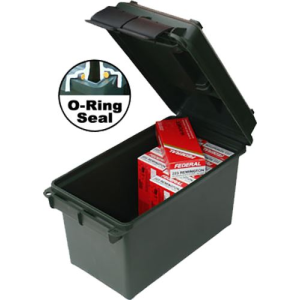 MTM Case-Gard AC50C11 Ammo Can 50 Cal, Rifle Forest Green Polypropylene