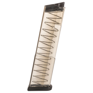 ETS Group SMKGLK4312, Pistol Mags 12rd Extended 9mm Luger Compatible w/ Glock 43 Smoke Polymer, Magazine