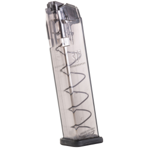 ETS Group SMKGLK922, Pistol Mags Competition Legal 22rd Extended 9mm Luger Compatible w/ Glock 17 Smoke Polymer, Magazine