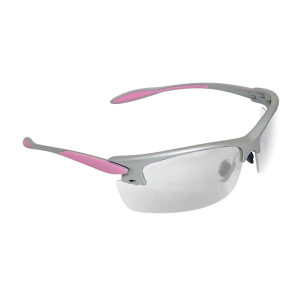 Radians PG0810CS Ladies Range Eyewear Women Clear Lens Gray with Coral Accents Frame
