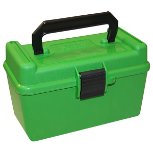 MTM Case-Gard H50RMAG10 Deluxe Ammo Box 300 Win Mag/7mm Rem Green Polypropylene 50rd