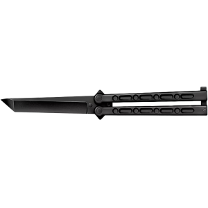 Cold Steel CS92EAB FGX Balisong 5 in Folding Plain Tanto Black Griv-Ex Blade/Handle, Knife