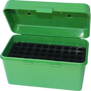 MTM Case-Gard H50RS10 Deluxe H-50 Multi-Caliber, Rifle Green Polypropylene 50rd