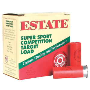 Estate Cartridge SS12H75 Super Sport Competition Target 12Gauge 2.75 in 1 1/8oz 7.5Shot 25 Per Box/10 Case, Shotgun Shells