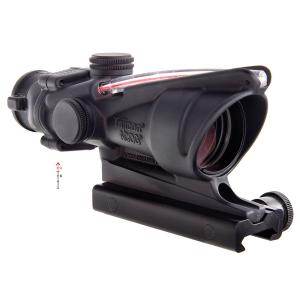 Trijicon 100215 ACOG Black Hardcoat Anodized 4x32mm Illuminated Red Chevron .223/5.56 BDC Reticle,, Rifle Scope
