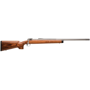 Savage Arms 19139 12 BVSS 308 Win Caliber with 4+1 Capacity, 26 in Barrel, Matte Stainless Metal Finish & Satin Brown Laminate Stock Right Hand (Full Size), Rifle