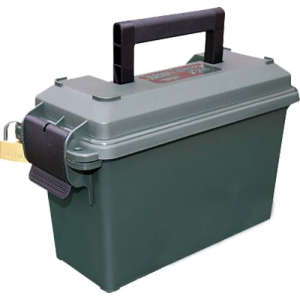 MTM Case-Gard AC30T11 Ammo Can Tall 30 Cal, Handgun Forest Green Polypropylene