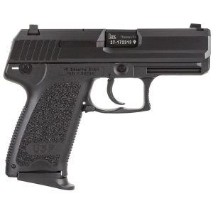 Heckler & Koch 81000329 USP V1 Compact 9mm Luger 13+1 3.58 Black Polygonal Rifled Barrel, Black Serrated Slide, Black Poly Frame, Black Poly Grip, Ambi, Pistol