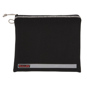 Allen 3630 Pistol Pouch Black Polyester w/Lockable Zippers, ID Label & Fleece Lining Holds Oversized Handgun 9 L x 11 W Interior Dimensions, Handgun Case