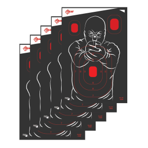 EZ-Aim 15249 Splash Reactive Bad Guy Non-Adhesive 5 Pack Paper Targets