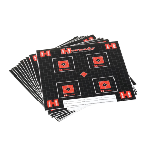 Hornady 9963 Lock-N-Load Grid Hanging Black Red White 10 Pack Paper Targets