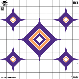 Allen Dialing in More Fun EZ Aim, Paper Target, 9 Pack, 12 inx12 in, Assorted Colors 15641