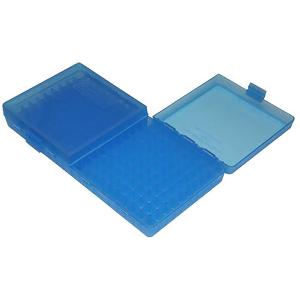 MTM Case-Gard P2004524 Case-Gard 200 Series Multi-Caliber, Handgun Clear Blue Polypropylene 200 rds