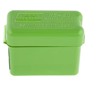 MTM Case-Gard RS2010 Belt Carrier Multi-Caliber, Rifle Green Polypropylene 20rd