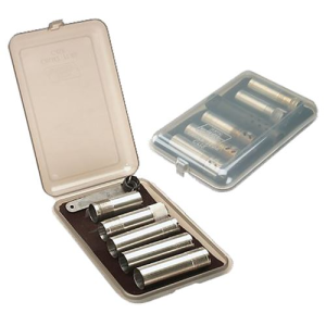 MTM Case-Gard CT641, Choke Tube Case Holds 6rd Chokes Polypropylene Clear Smoke