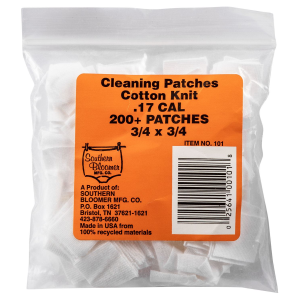 Southern Bloomer 101 Cleaning Patches 17 Cal Cotton 200 Per Pack