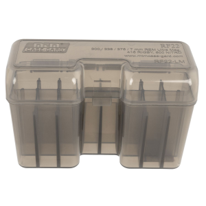 MTM Case-Gard RF22SM41 Case-Gard RF-22 Multi-Caliber, Rifle Clear Smoke Polypropylene 22rd