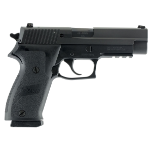 Sig Sauer 220R45BSSCA P220 *CA Compliant Full Size Frame 45 ACP 8+1, 4.40 in Black Carbon Steel Barrel, Black Nitron Serrated Stainless Steel Slide, Black Hardcoat Anodized Aluminum Frame w/Picatinny Rail, Black E2 Grip, Manual Safety, Right Hand, Pi