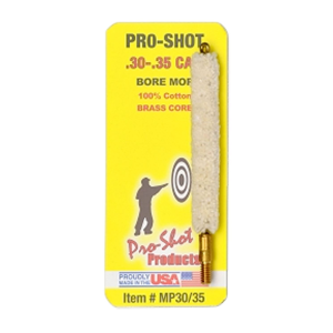 Pro-Shot MP3035 Bore Mop .30 - .35 Cal, Rifle #8-32 Thread Cotton 1.75 in Long