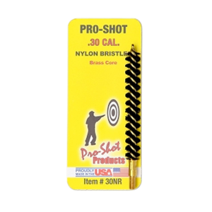Pro-Shot 30NR Bore Brush .30/ 7.62mm Cal, Rifle #8-32 Thread Nylon Bristles Brass Core