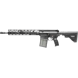 HK 81000830 MR762 A4 7.62x51mm 10+1 16.50 Black Threaded BBL, Black Pic Rail, M-LOK Handguard, 6 Position Black Synthetic Stock, Black Finger Grooved Grip, Ambidextrous,Tactical Rifles