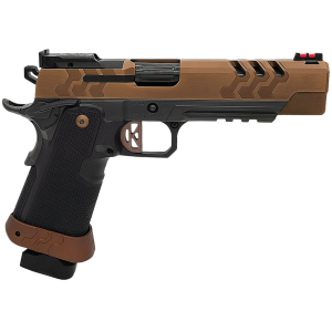 Kimber Mfg, Inc 3500053 2K11 Target 9mm Luger 20+1 5 Black DLC Fluted BBL, Coyote PVD Optic Ready/Serr Stainless Slide, Black DLC Stainless Frame w/Beavertail & Pic Rail, Alum Grip,Pistol