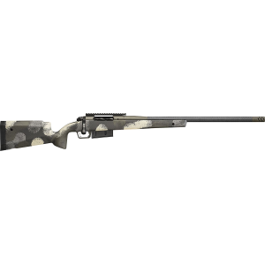 Springfield Armory BAW9247PRCCFG Model 2020 Waypoint Full Size 7mm PRC 3+1 24 Graphite Black Cerakote Carbon Fiber Barrel, Graphite Black Cerakote Pic Rail Stainless Steel Receiver, Evergreen Camo Hybrid Profile w/M-LOK Carbon Fiber Stock, Rifle