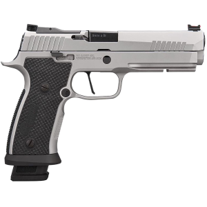 Sig Sauer 320SXG59STAS P320 XFive STAS Full Size Frame 9mm Luger 21+1 5 Black Carbon Steel Barrel, Bead Blasted Optic Ready/Serrated Stainless Steel Slide, Stainless Steel Frame w/Pic Rail, Black LOK G10 Grip, Pistol