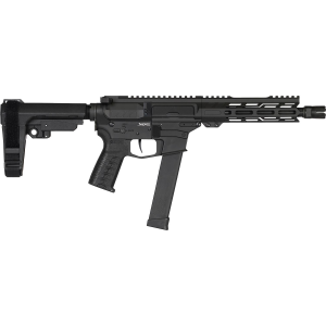 CMMG 10A570FAB Banshee MK10 10mm Auto 15+1 8 Black Nitride Threaded Barrel, M-LOK Handguard, Black Armor Cerakote Aluminum Receiver w/Pic Rail, 6 Position CMMG RipBrace, Black CMMG Zeroed Grip, Glock Compatible, Tactical Pistol