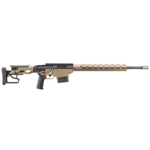 Ruger 18104 Precision 308 Win 10+1 20 Black Threaded BBL, Smoked Bronze Cerakote Pic Rail Steel Rcvr, M-LOK Handguard, Adj Folding Black Stock, Magpul K2-XL Grip,Tactical Rifles