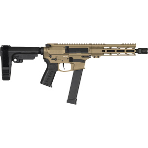 CMMG 10A570FCT Banshee MK10 10mm Auto 15+1 8 Black Nitride Threaded Barrel, M-LOK Handguards, Coyote Tan Cerakote Aluminum Pic Rail Receiver, Black CMMG Zeroed Grips, Glock Compatible, Tactical Pistol