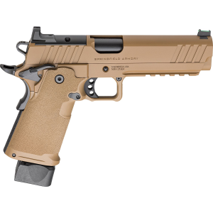 Springfield Armory PH9119AOSCB Prodigy DS 9mm Luger 20+1 5 Black DLC Match Grade Bull Barrel, Coyote Brown Cerakote Optic Ready/Serrated Carbon Steel Slide & Frame w/Beavertail & Pic Rail, Poly Grip, Pistol