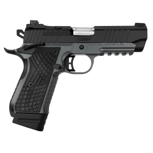 Kimber 3100015 KDS9C 9mm Luger 18+1 4.09 Stainless Fluted Barrel, KimPro Black Optic Ready Serrated Stainless Steel Slide, KimPro Gray Aluminum Frame w/Beavertail & Pic Rail, Black Crosshatch G10 Grip, Ambi, Pistol
