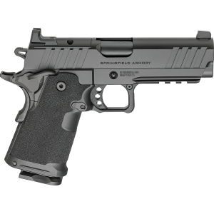 Springfield PH9116AOS 1911 DS Prodigy Compact Frame 9mm Luger 15+1 4.25 Black DLC Match Grade BBL, Black Cerakote Carbon Steel Optic Ready/Serr Slide, Black Cerakote Steel Frame w/Beavertail & Pic Rail, Black Polymer Grip,Pistol