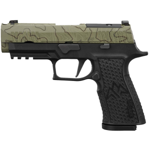 Sig Sauer 320XCA10COMPCW P320 Xten Endure Comp Carry Frame 10mm Auto 15+1 3.80 Black Steel BBL, Moss Green Topgraphic Cerakote Optic Ready/Serr Stainless Slide, Black Stainless Frame w/Pic Rail, Black Polymer XSeries Grip,Pistol