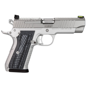 Kimber 3100013 KDS9C 9mm Luger 10+1 4.09 Stainless Fluted Barrel, KimPro Silver Optic Ready/Serrated Stainless Steel Slide, KimPro Silver Aluminum Frame w/Beavertail, Black/Gray Crosshatch G10 Grip, Ambi, Pistol