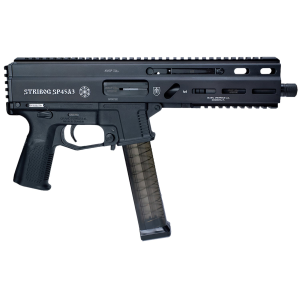 Grand Power 197892003506 SP45A3 Stribog 45 ACP 20+1 8 Black Threaded BBL, Black Hardcoat Anodize Alum/Polymer Rcvr w/Pic Rail, QD Sling Sockets, Black Polymer Grip, Ambidextrous,Tactical Pistols