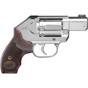 Kimber 3400009 K6S DCR DAO 357 Mag 6 Shot 2 Satin Silver Stainless Steel Barrel & Cylinder, Stainless Steel Frame, Laminated Wood Grip, Concealed Hammer, Revolver