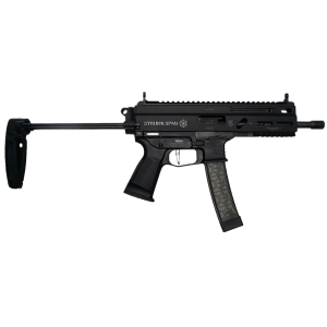 Grand Power 850003223131 SP9A1 Stribog 9mm Luger 30+1 8 Black Threaded BBL, M-LOK Handguard, Black Hardcoat Anodize Alum/Polymer Rcvr w/Pic Rail, Black PDW Tailhook Brace, Black Polymer Grip, Ambidextrous,Tactical Pistols