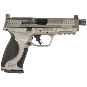 Smith & Wesson 14162 M&P M2.0 Full Size Frame 9mm Luger 17+1, 4.63 Black Threaded Barrel, Gray Optic Cut/Serrated Steel Slide, Gray Aluminum Frame w/Pic Rail, Black Poly Grip, Pistol