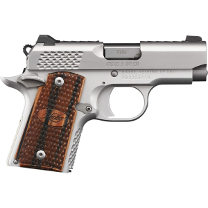 Kimber 3300109 Micro 9 Raptor Micro Frame 9mm Luger 6+1 3.15 Stainless Match Grade Barrel, Satin Silver Serrated Stainless Steel Slide, KimPro Silver Aluminum Frame w/Beavertail, Zebrawood Grip, Pistol