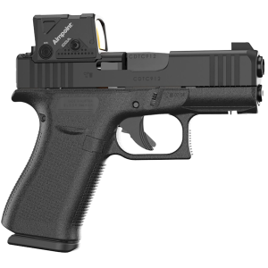 Glock PX4350B01FRMOS8A4 G43X MOS Sub-Compact Frame 9mm Luger 10+1 3.41 Black GMB Barrel, Black nDLC MOS Cut/Serrated Steel Slide, Black Poly Frame w/Pic Rail, Black Textured Poly Grip, Aimpoint COA 3.5 MOA Red Dot, Ambi, Pistol
