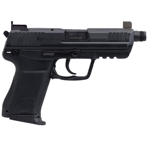 Heckler & Koch 81001116 HK45CT Tactical V7 LEM Compact Frame DAO 45 ACP 10+1 3.94 Black Threaded Barrel, Black Serrated Steel Slide, Black Poly Frame w/Pic Rail, Black Interchangeable Backstrap Grip, Ambi, Pistol