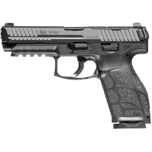 HK 81001066 VP9A1 Full Size 9mm Luger 10+1 4.53 BBL, Black Steel Optic Ready/Serr Slide, Black Polymer Frame w/Pic Rail, Interchangeable Backstrap Grip, Ambidextrous,Pistol